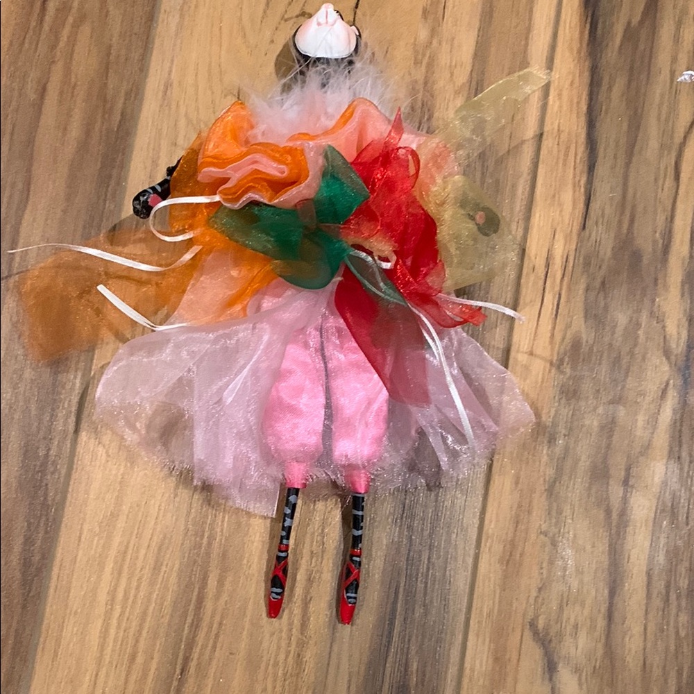 NWOT Dillards 10” tall whimsical cat ballerina Christmas ornament - Picture 2 of 7